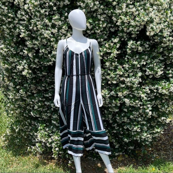 💋NWT Dolce Vita BoHo Jungle Striped Wide Leg Crop Jumpsuit - Picture 2 of 13